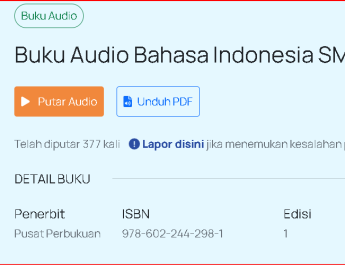 Audio Buku Bahasa Indonesia Kelas VIII Kurikulum Merdeka Teks Laporan Hasil Observasi